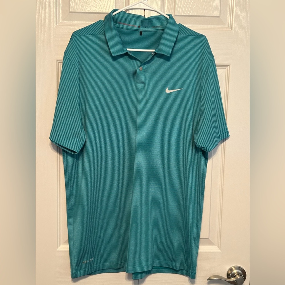 Nike Dri Fit Tiger Woods Collection Standard  Golf Polo Shirt Large